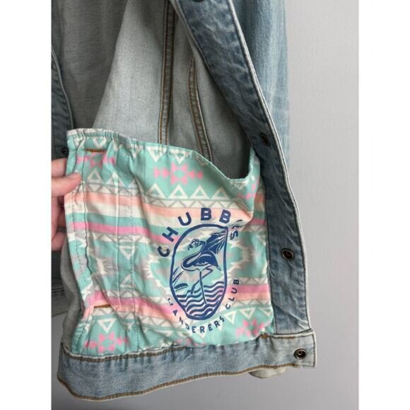 NWT Chubbies The Denim Trucker Jacket Size XL Light Vintage Wash - Picture 6 of 8